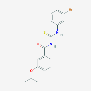 molecular formula C17H17BrN2O2S B316482 N-[(3-bromophenyl)carbamothioyl]-3-(propan-2-yloxy)benzamide 