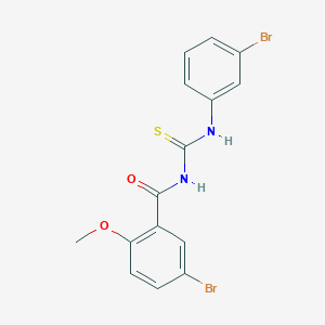 molecular formula C15H12Br2N2O2S B316483 5-bromo-N-[(3-bromophenyl)carbamothioyl]-2-methoxybenzamide 