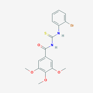 molecular formula C17H17BrN2O4S B316484 N-[(2-bromophenyl)carbamothioyl]-3,4,5-trimethoxybenzamide 