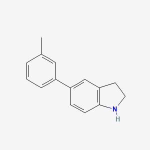 molecular formula C15H15N B3164852 5-(3-Methylphenyl)indoline CAS No. 893739-02-1