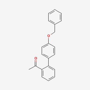 molecular formula C21H18O2 B3164859 2-乙酰基-4'-(苄氧基)联苯 CAS No. 893739-65-6