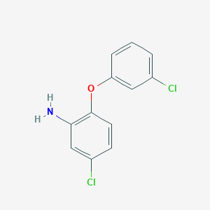 molecular formula C12H9Cl2NO B3164876 5-Chloro-2-(3-chlorophenoxy)aniline CAS No. 893750-93-1