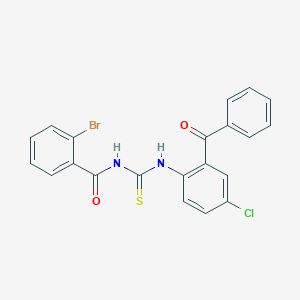 molecular formula C21H14BrClN2O2S B316488 N-(2-benzoyl-4-chlorophenyl)-N'-(2-bromobenzoyl)thiourea 