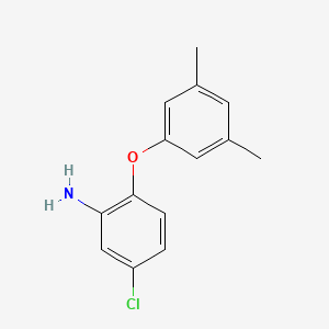 molecular formula C14H14ClNO B3164889 5-Chloro-2-(3,5-dimethylphenoxy)aniline CAS No. 893751-01-4