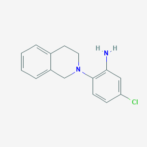 molecular formula C15H15ClN2 B3164906 5-氯-2-[3,4-二氢-2(1H)-异喹啉基]-苯胺 CAS No. 893751-51-4