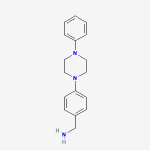 molecular formula C17H21N3 B3164919 [4-(4-Phenylpiperazin-1-yl)benzyl]amine CAS No. 893753-13-4