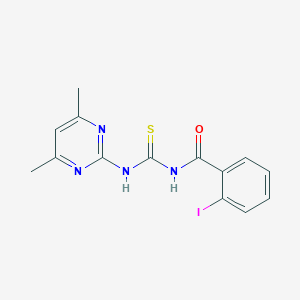 molecular formula C14H13IN4OS B316492 N-[(4,6-dimethylpyrimidin-2-yl)carbamothioyl]-2-iodobenzamide 