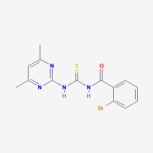 molecular formula C14H13BrN4OS B316493 2-bromo-N-[(4,6-dimethylpyrimidin-2-yl)carbamothioyl]benzamide 