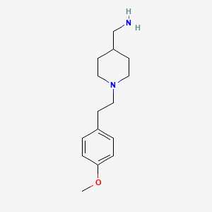 molecular formula C15H24N2O B3164933 {1-[2-(4-Methoxyphenyl)ethyl]piperidin-4-yl}methylamine CAS No. 893755-01-6