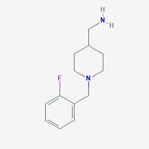 molecular formula C13H19FN2 B3164938 {1-[(2-Fluorophenyl)methyl]piperidin-4-yl}methanamine CAS No. 893755-04-9