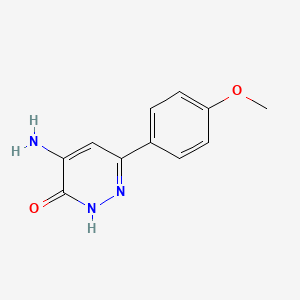 molecular formula C11H11N3O2 B3164954 4-amino-6-(4-methoxyphenyl)pyridazin-3(2{H})-one CAS No. 893760-43-5