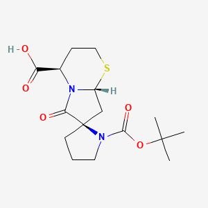 molecular formula C16H24N2O5S B3164988 (2R,4'R,8a'R)-1-(tert-butoxycarbonyl)-6'-oxohexahydrospiro[pyrrolidine-2,7'-pyrrolo[2,1-b][1,3]thiazine]-4'-carboxylic acid CAS No. 894786-94-8