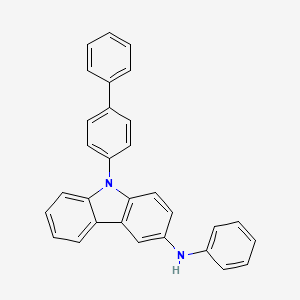 molecular formula C30H22N2 B3164994 9H-Carbazol-3-amine, 9-[1,1'-biphenyl]-4-yl-N-phenyl- CAS No. 894791-48-1