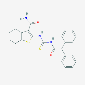 molecular formula C24H23N3O2S2 B316500 2-({[(Diphenylacetyl)amino]carbothioyl}amino)-4,5,6,7-tetrahydro-1-benzothiophene-3-carboxamide 