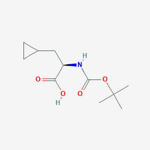 molecular formula C11H19NO4 B3165000 (R)-2-((叔丁氧羰基)氨基)-3-环丙基丙酸 CAS No. 89483-08-9