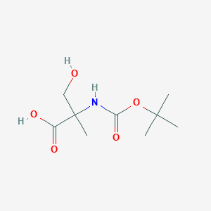 molecular formula C9H17NO5 B3165003 2-{[(Tert-butoxy)carbonyl]amino}-3-hydroxy-2-methylpropanoic acid CAS No. 89500-39-0
