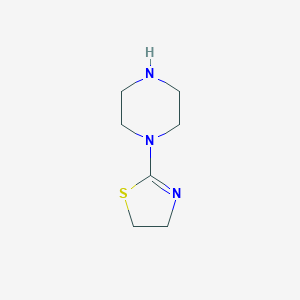 molecular formula C7H13N3S B3165017 2-(Piperazin-1-yl)-4,5-dihydrothiazole CAS No. 895572-02-8