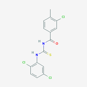 molecular formula C15H11Cl3N2OS B316505 3-chloro-N-[(2,5-dichlorophenyl)carbamothioyl]-4-methylbenzamide 