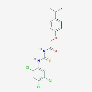 molecular formula C18H17Cl3N2O2S B316508 2-[4-(propan-2-yl)phenoxy]-N-[(2,4,5-trichlorophenyl)carbamothioyl]acetamide 
