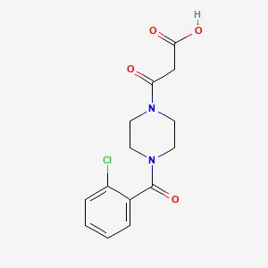molecular formula C14H15ClN2O4 B3165092 3-[4-(2-Chlorobenzoyl)piperazin-1-yl]-3-oxopropanoic acid CAS No. 896508-28-4