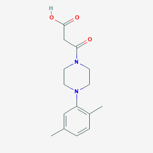 molecular formula C15H20N2O3 B3165111 3-[4-(2,5-Dimethylphenyl)piperazin-1-yl]-3-oxopropanoic acid CAS No. 896519-40-7