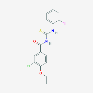 molecular formula C16H14ClIN2O2S B316512 3-chloro-4-ethoxy-N-[(2-iodophenyl)carbamothioyl]benzamide 