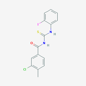 molecular formula C15H12ClIN2OS B316516 3-chloro-N-[(2-iodophenyl)carbamothioyl]-4-methylbenzamide 