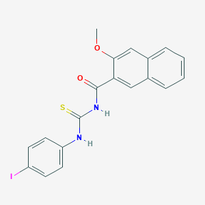 molecular formula C19H15IN2O2S B316518 N-[(4-iodophenyl)carbamothioyl]-3-methoxynaphthalene-2-carboxamide 
