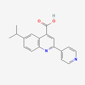 6-(Propan-2-yl)-2-(pyridin-4-yl)quinoline-4-carboxylic acid