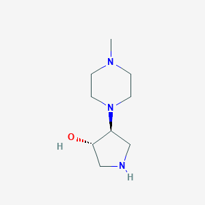molecular formula C9H19N3O B3165188 (3S,4S)-4-(4-Methylpiperazin-1-yl)pyrrolidin-3-ol CAS No. 897652-69-6