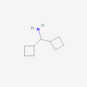 molecular formula C9H17N B3165190 Dicyclobutylmethanamine CAS No. 89770-46-7