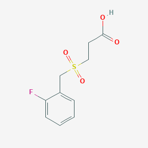 molecular formula C10H11FO4S B3165195 3-[(2-Fluorobenzyl)sulfonyl]propanoic acid CAS No. 897767-08-7