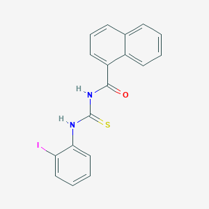 molecular formula C18H13IN2OS B316522 N-[(2-iodophenyl)carbamothioyl]naphthalene-1-carboxamide 