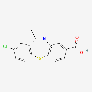 molecular formula C15H10ClNO2S B3165226 2-氯-11-甲基二苯并[b,f][1,4]噻𬭩-8-羧酸 CAS No. 897771-53-8