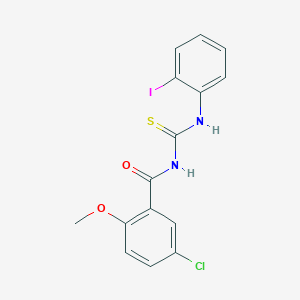 molecular formula C15H12ClIN2O2S B316524 N-(5-chloro-2-methoxybenzoyl)-N'-(2-iodophenyl)thiourea 