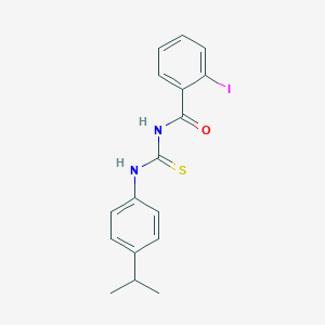 molecular formula C17H17IN2OS B316525 2-iodo-N-{[4-(propan-2-yl)phenyl]carbamothioyl}benzamide 