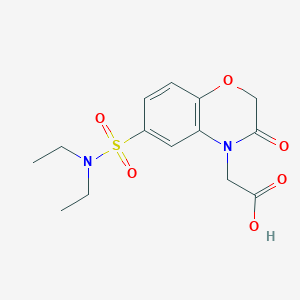 {6-[(Diethylamino)sulfonyl]-3-oxo-2,3-dihydro-4H-1,4-benzoxazin-4-yl}acetic acid