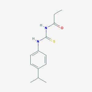 molecular formula C13H18N2OS B316526 N-{[4-(propan-2-yl)phenyl]carbamothioyl}propanamide 