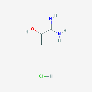 molecular formula C3H9ClN2O B3165267 2-Hydroxypropanimidamide hydrochloride CAS No. 89799-34-8