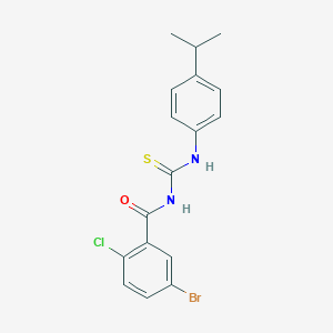 molecular formula C17H16BrClN2OS B316527 N-(5-bromo-2-chlorobenzoyl)-N'-(4-isopropylphenyl)thiourea 