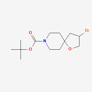 molecular formula C13H22BrNO3 B3165276 Tert-butyl 3-bromo-1-oxa-8-azaspiro[4.5]decane-8-carboxylate CAS No. 898157-46-5