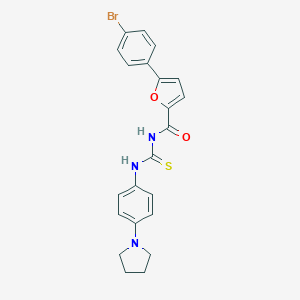molecular formula C22H20BrN3O2S B316528 5-(4-bromophenyl)-N-{[4-(pyrrolidin-1-yl)phenyl]carbamothioyl}furan-2-carboxamide 