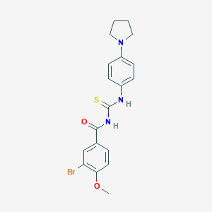 molecular formula C19H20BrN3O2S B316529 N-(3-bromo-4-methoxybenzoyl)-N'-[4-(1-pyrrolidinyl)phenyl]thiourea 