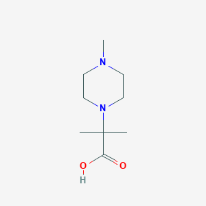 molecular formula C9H18N2O2 B3165306 2-Methyl-2-(4-methylpiperazin-1-yl)propanoic acid CAS No. 898387-28-5