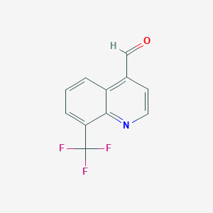 molecular formula C11H6F3NO B3165314 8-(Trifluoromethyl)quinoline-4-carbaldehyde CAS No. 898404-13-2