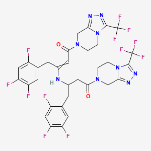 molecular formula C32H25F12N9O2 B3165324 Sitagliptin Impurity B CAS No. 898543-70-9