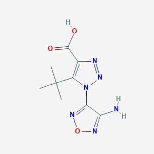 molecular formula C9H12N6O3 B3165339 1-(4-Amino-1,2,5-oxadiazol-3-YL)-5-tert-butyl-1H-1,2,3-triazole-4-carboxylic acid CAS No. 898740-04-0