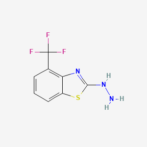 molecular formula C8H6F3N3S B3165348 2-Hydrazino-4-(trifluoromethyl)-1,3-benzothiazole CAS No. 898748-11-3