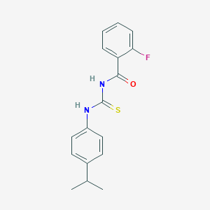 molecular formula C17H17FN2OS B316535 N-(2-fluorobenzoyl)-N'-(4-isopropylphenyl)thiourea 