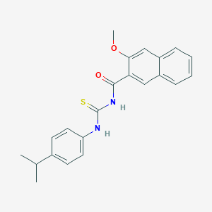 molecular formula C22H22N2O2S B316537 N-(4-isopropylphenyl)-N'-(3-methoxy-2-naphthoyl)thiourea 